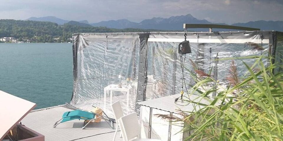 Todessturz schwimmende Partyinsel Wörthersee