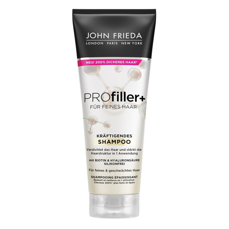 Kräftigendes Shampoo John Frieda PRO Filler+, ca. 11 Euro, 250 ml.