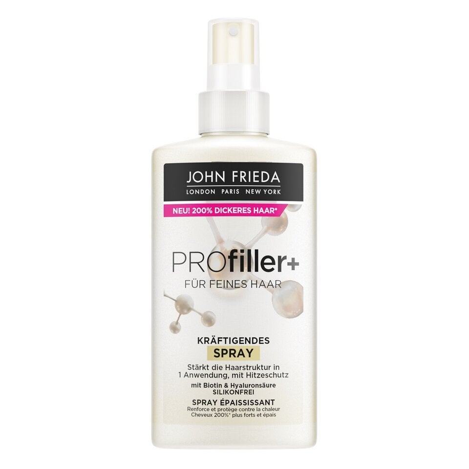 Kräftigendes Spray John Frieda PRO Filler+, ca. 11 Euro, 150 ml. 