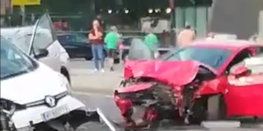 Spektakulärer Verkehrsunfall in Wien-Floridsdorf