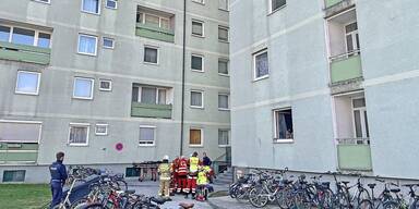 Feuer in Wohnung.