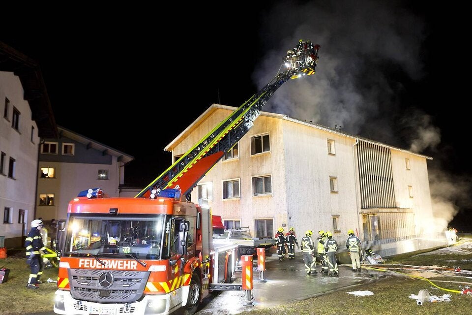 Großeinsatz in Au-Rehmen (Bezirk Bregenz).