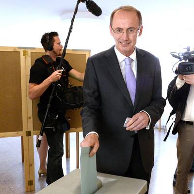 VP-Spitzenkandidat Othmar Karas bei der EU-Wahl