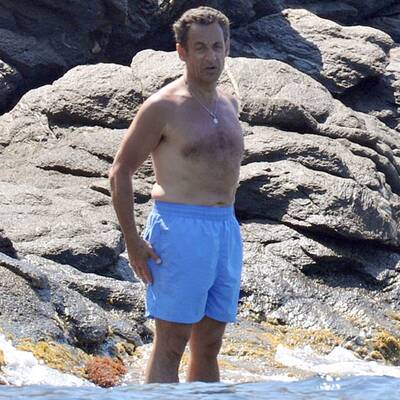 Hier planscht Präsident Sarkozy
