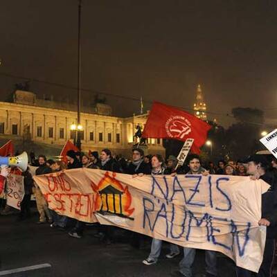 Antifaschismus-Demo in Wien