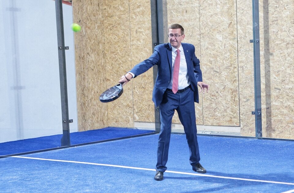 Achleitner in der Padel-Anlage.