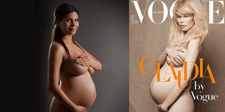 2 Claudia Schiffer Bambi Nina Bruckner schwanger Baby