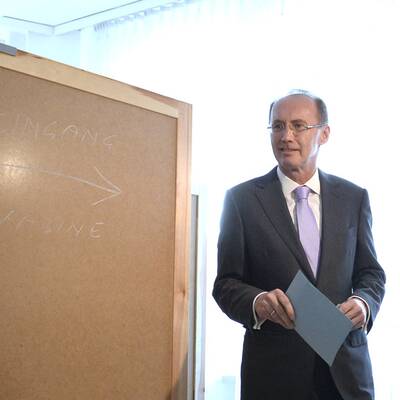 VP-Spitzenkandidat Othmar Karas bei der EU-Wahl