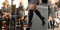 Shakira in Plateau-Leder-Overknees