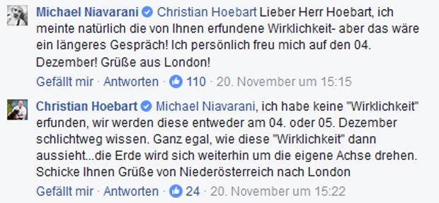 FPÖ-Höbart und Niavarani liefern sich skurrilen Facebook-Streit
