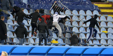 Fan-Krawalle bei Bratislava gegen Prag