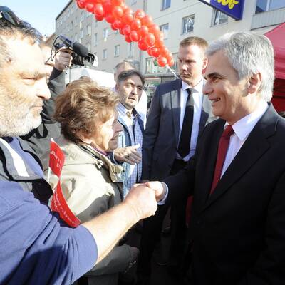 Werner Faymann am Tag vor der Wahl