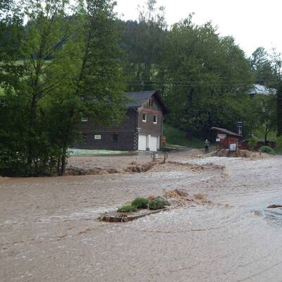 Sintflutartiger Regen im Mühlviertel