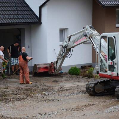 Hochwasser in Brixen im Thale 