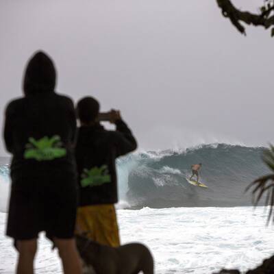 Monsterwellen am Strand