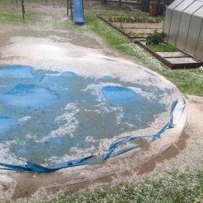 Winterlandschaft nach Hagel