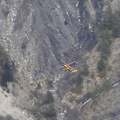 Die Wrackteile des Airbus