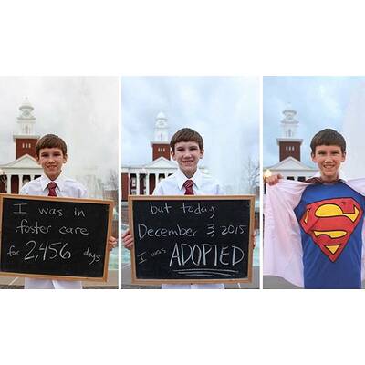 So süß feiern Kinder ihre Adoption 