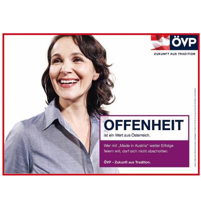Neue Plakate  sollen ÖVP  wieder beflügeln.