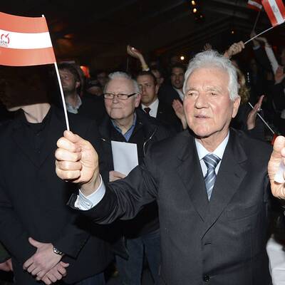 NÖ-Wahlkampf: Stronachs Schlussveranstaltung