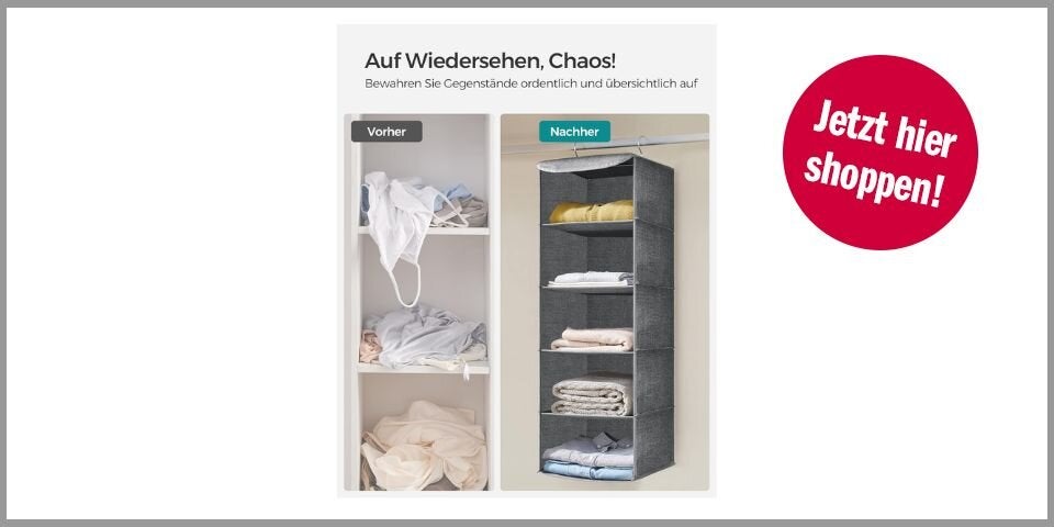 SONGMICS Hänge-Organizer – für 10,78 statt 16,13 Euro bei Amazon* 