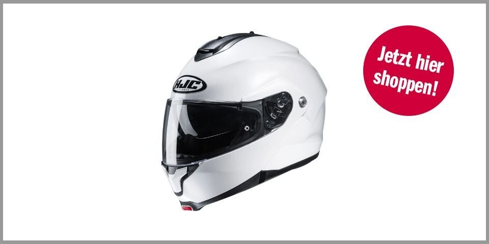 Shopping CH Motorradzubehör HJC C91N Pearl White Motorrad Klapphelm