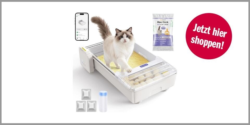 Vollständig offene selbstreinigende Katzentoilette – für 231,91 statt 302,51 Euro bei Amazon*