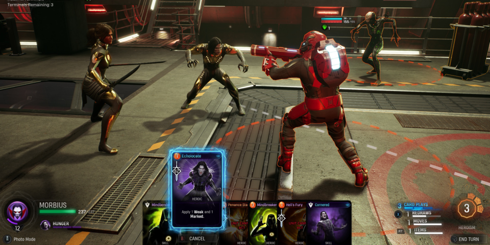 Morbius entblößt seine Zähne im neuen Marvel's Midnight Suns DLC, der ab heute erhältlich ist