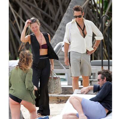 Kate Moss urlaubt nach einem Modeljob auf St. Barth  