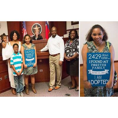 So süß feiern Kinder ihre Adoption 