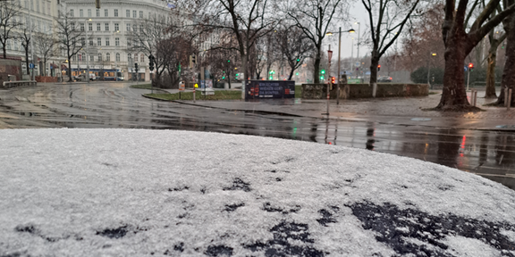 Schnee-Wunder und Glatteis zu Weihnachten in Wien