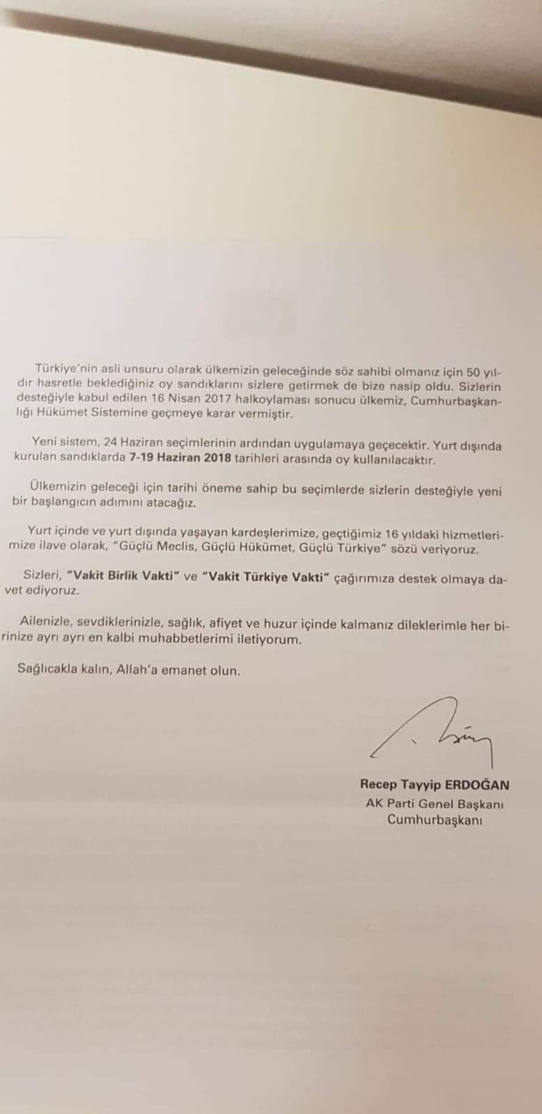 Erdogan schickt Austro-Türken Wahlkampf-Briefe
