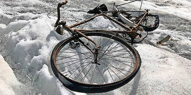 Gletscher-Fahrrad gibt Rätsel auf