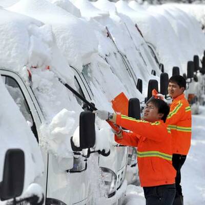 Schneechaos in China