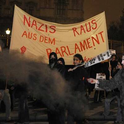 Antifaschismus-Demo in Wien