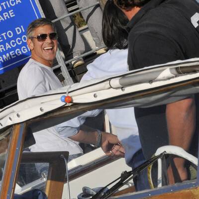 George Clooney mit Freundin in Venedig