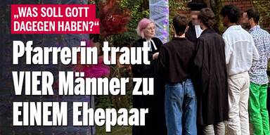 Pfarrerin traut vier Männer miteinander – „Was sollte Gott dagegen haben?“