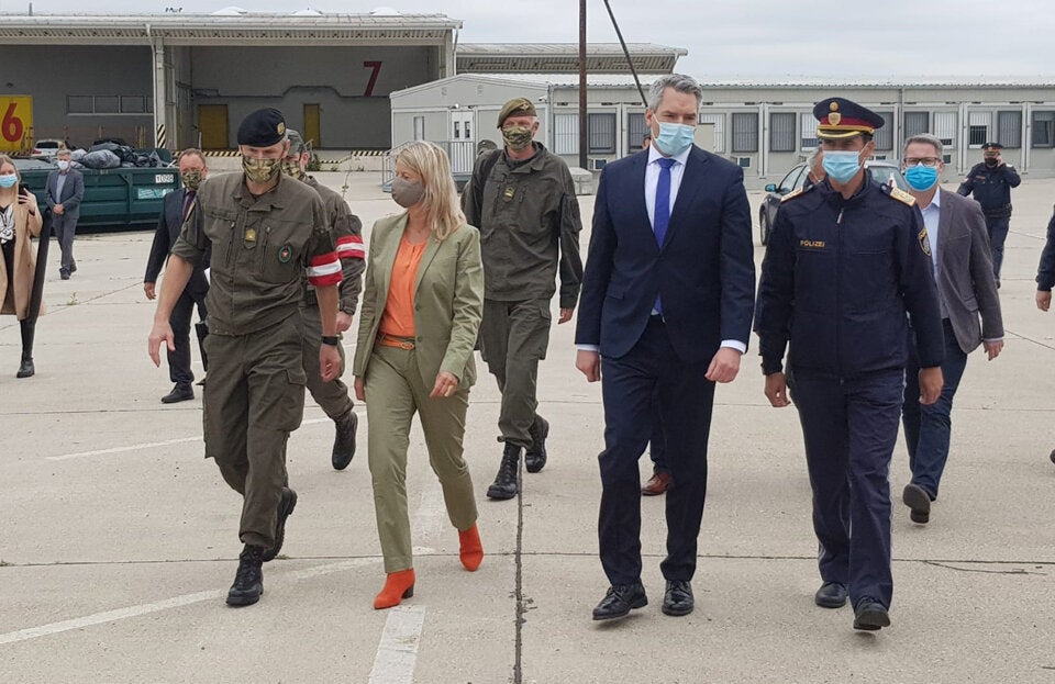 Tanner & Nehammer besuchen Grenzübergang