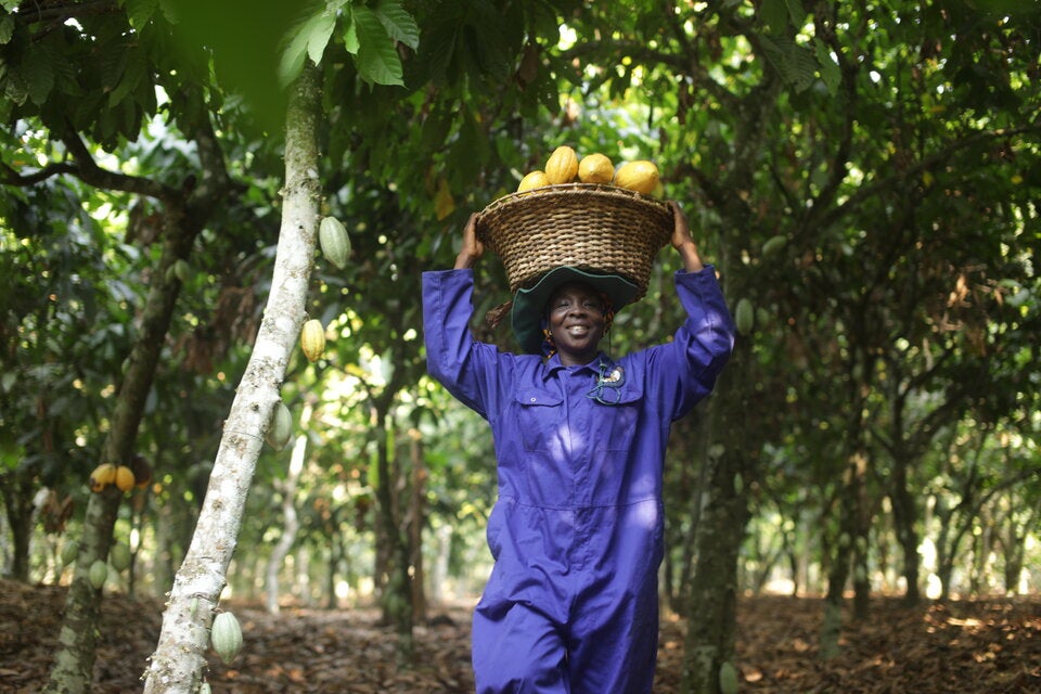 Kakaobäuerin aus Ghana