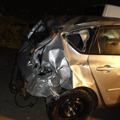 Ein 20-Jähriger prallte gegen Leitpflock und hob dann ab.