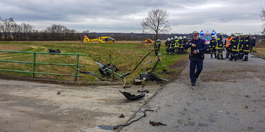 Sportwagen bei Horror-Unfall vollkommen zerfetzt