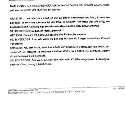 Geheime Grasser-Protokolle