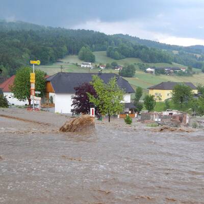 Sintflutartiger Regen im Mühlviertel