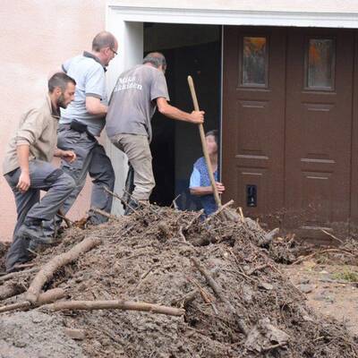 Hochwasser in Brixen im Thale 