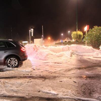 Winterlandschaft nach Hagel