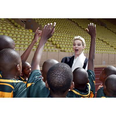 Fürstin Charlène bei Rugby-Turnier