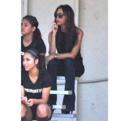 Posh: Auch am Fussball-Platz eine Styling-Queen 