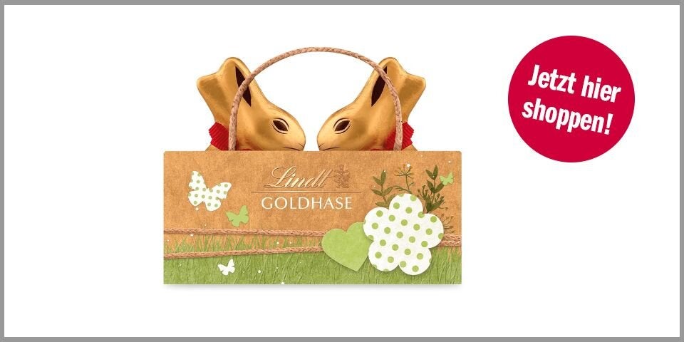 Lindt Goldhase Tasche Nature Edition (2 × 50 g) – für 6,57 statt 8,22 Euro bei Amazon* 