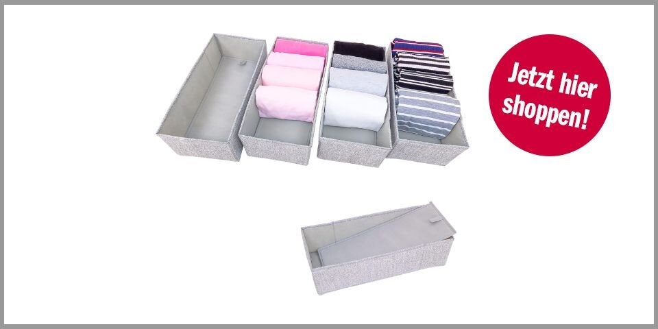 SIMPLE JOY MALM FileFolding Box (4er Set) – für 23,18 Euro bei Amazon* 