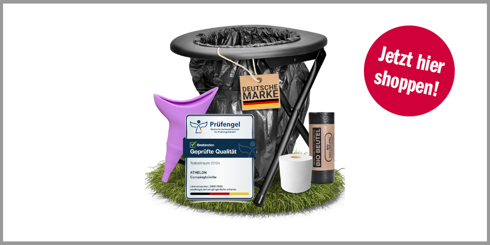 ATHELON Campingtoilette faltbar – für 31,96 statt 39,95 Euro bei Amazon*